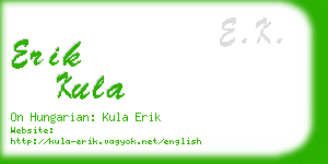 erik kula business card